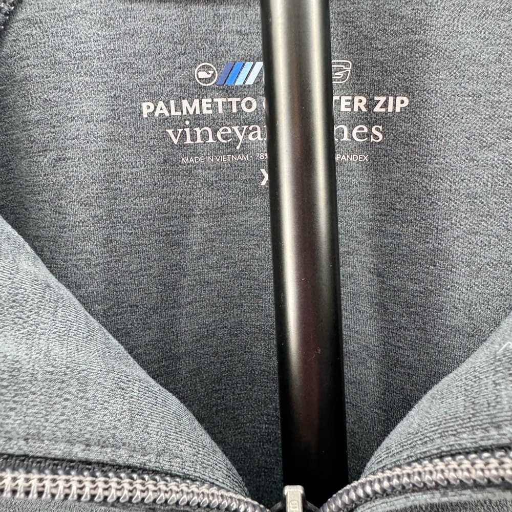 Vineyard Vines Men's Charcoal Heather Palmetto Golf Quarter-Zip size XL - Picture 5 of 6
